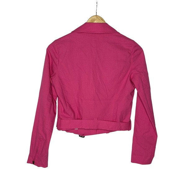 NWT Dolan Anthropologie Hot Pink Moto Jacket xs - Picture 5 of 12